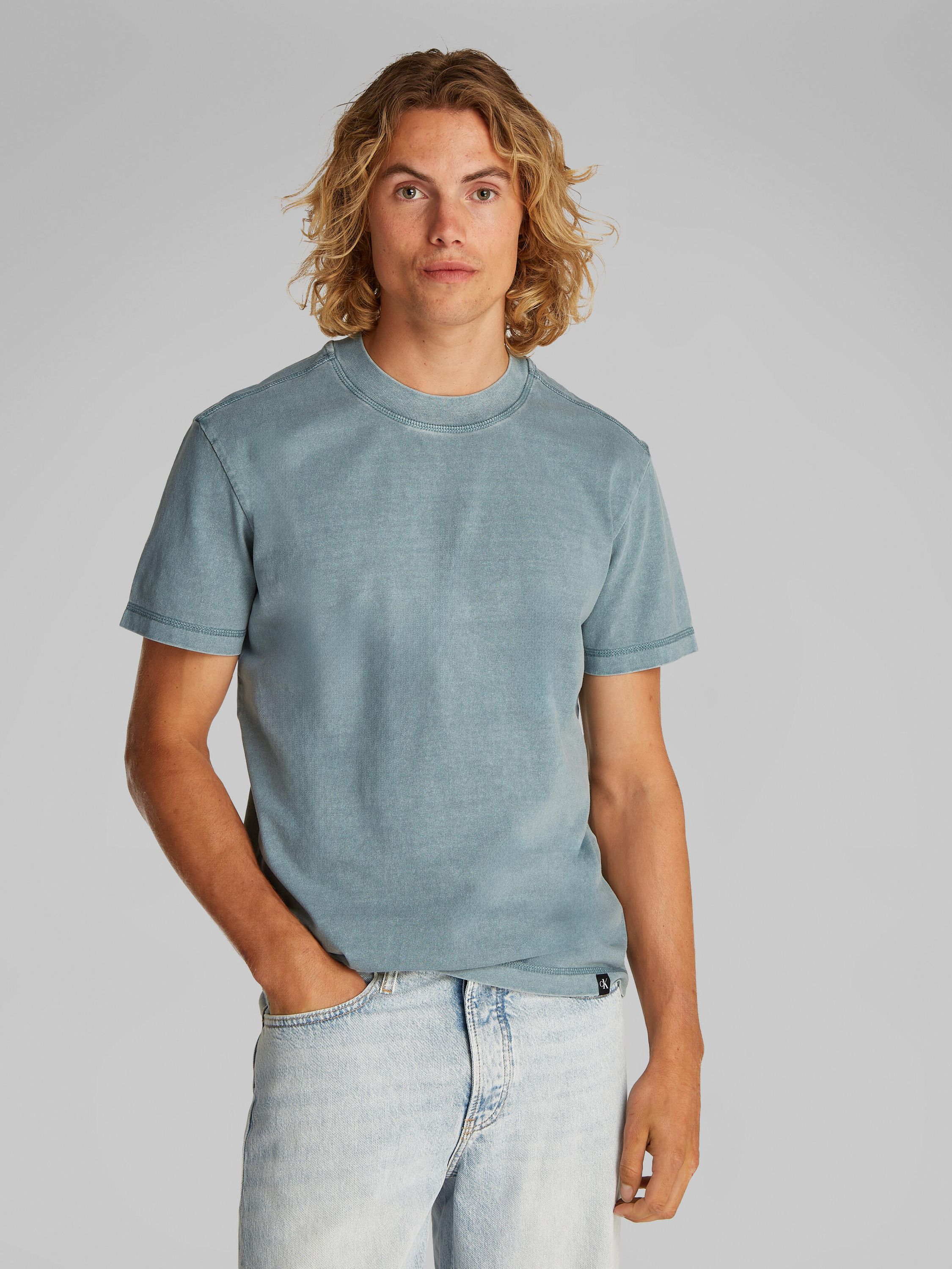 T-Shirt aus Baumwolle - CKM-BLUE - Blau