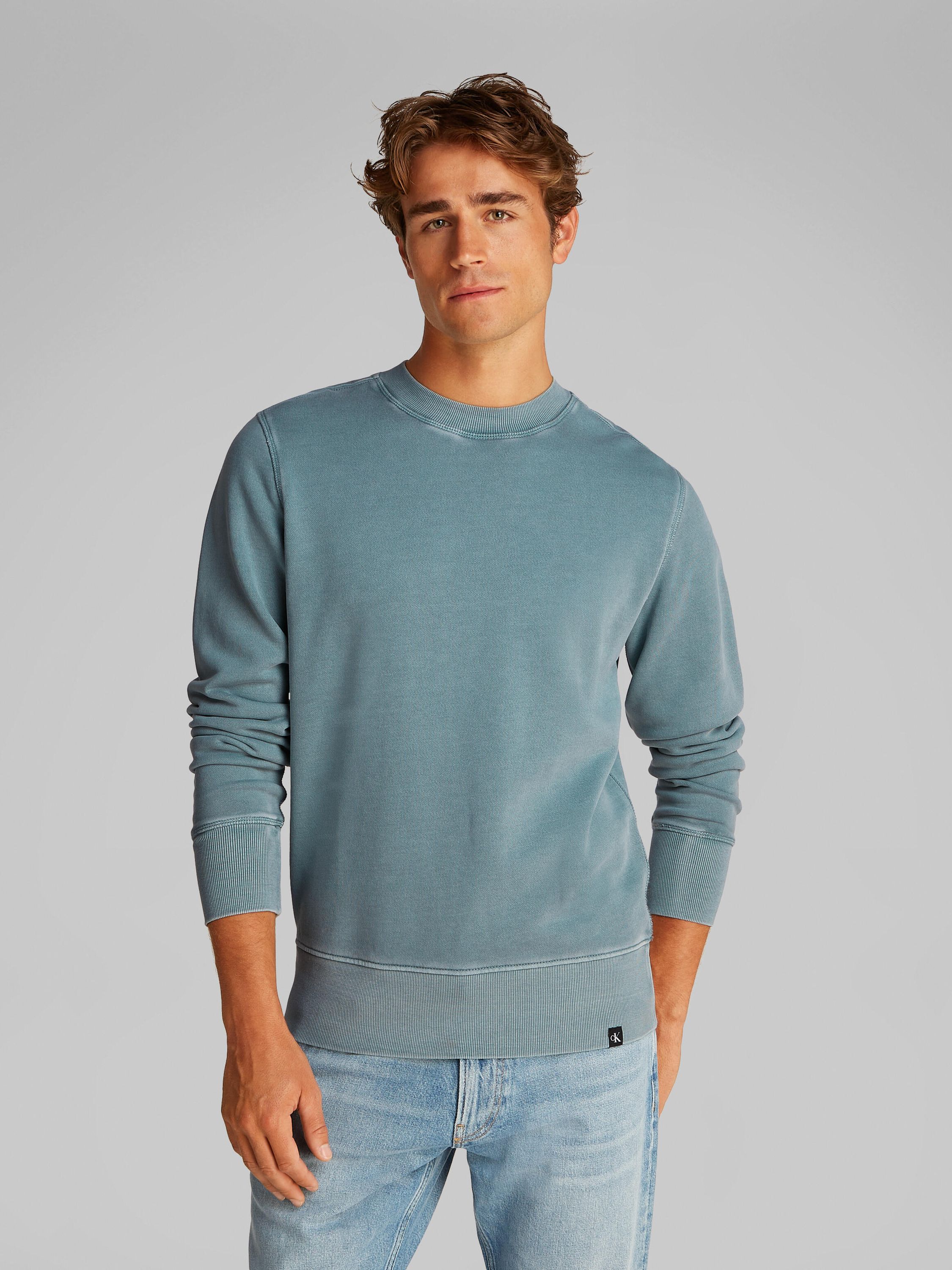 Sweatshirt aus Baumwolle - CKM-BLUE - Blau