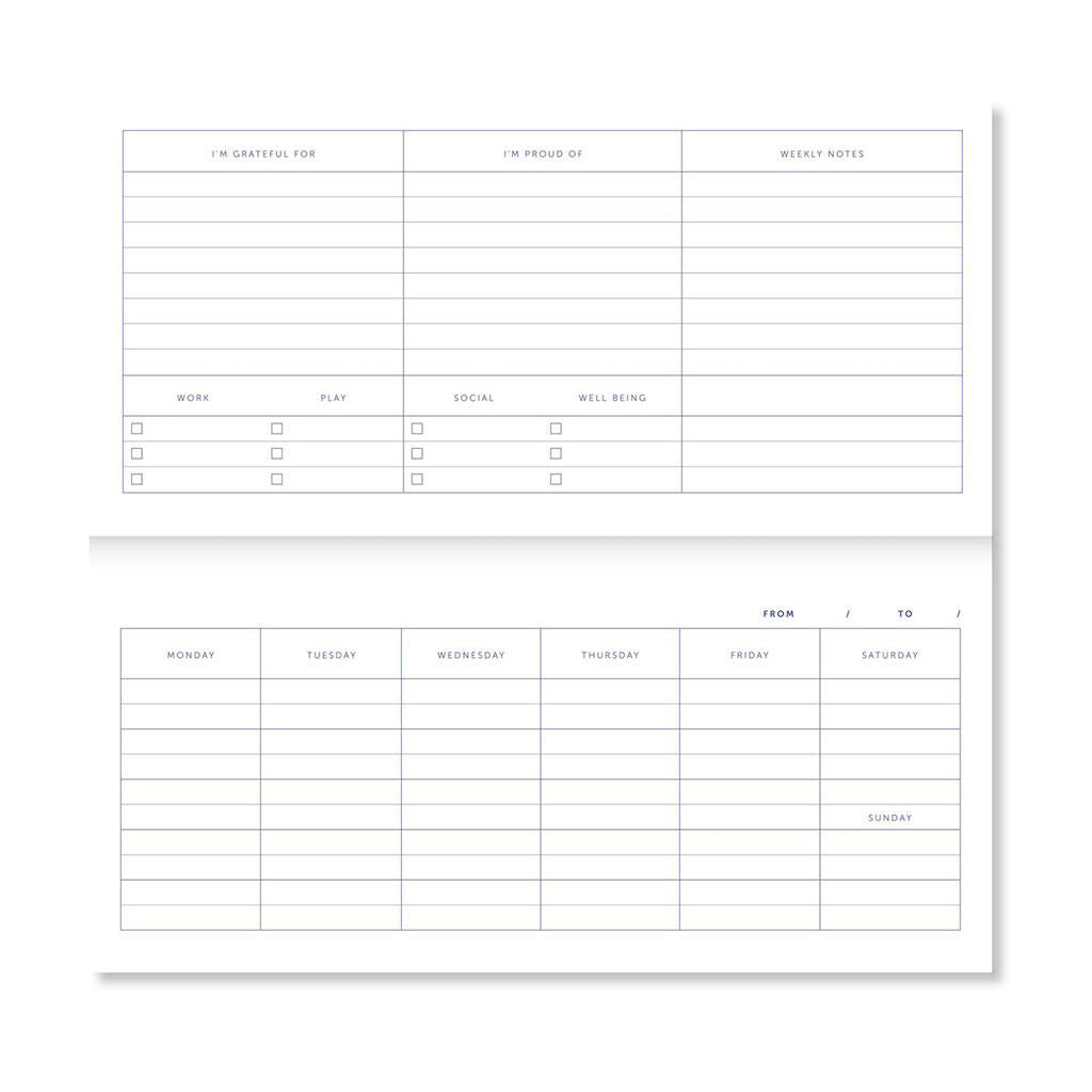 Wochenplaner CHECKERED - Mehrfarbig