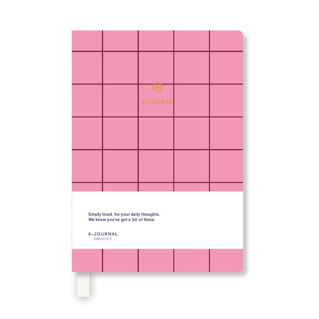 Notizbuch A7 CHECKERED THIN - Pink