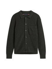 Strickjacke gerippt - P92-GREY - Grau