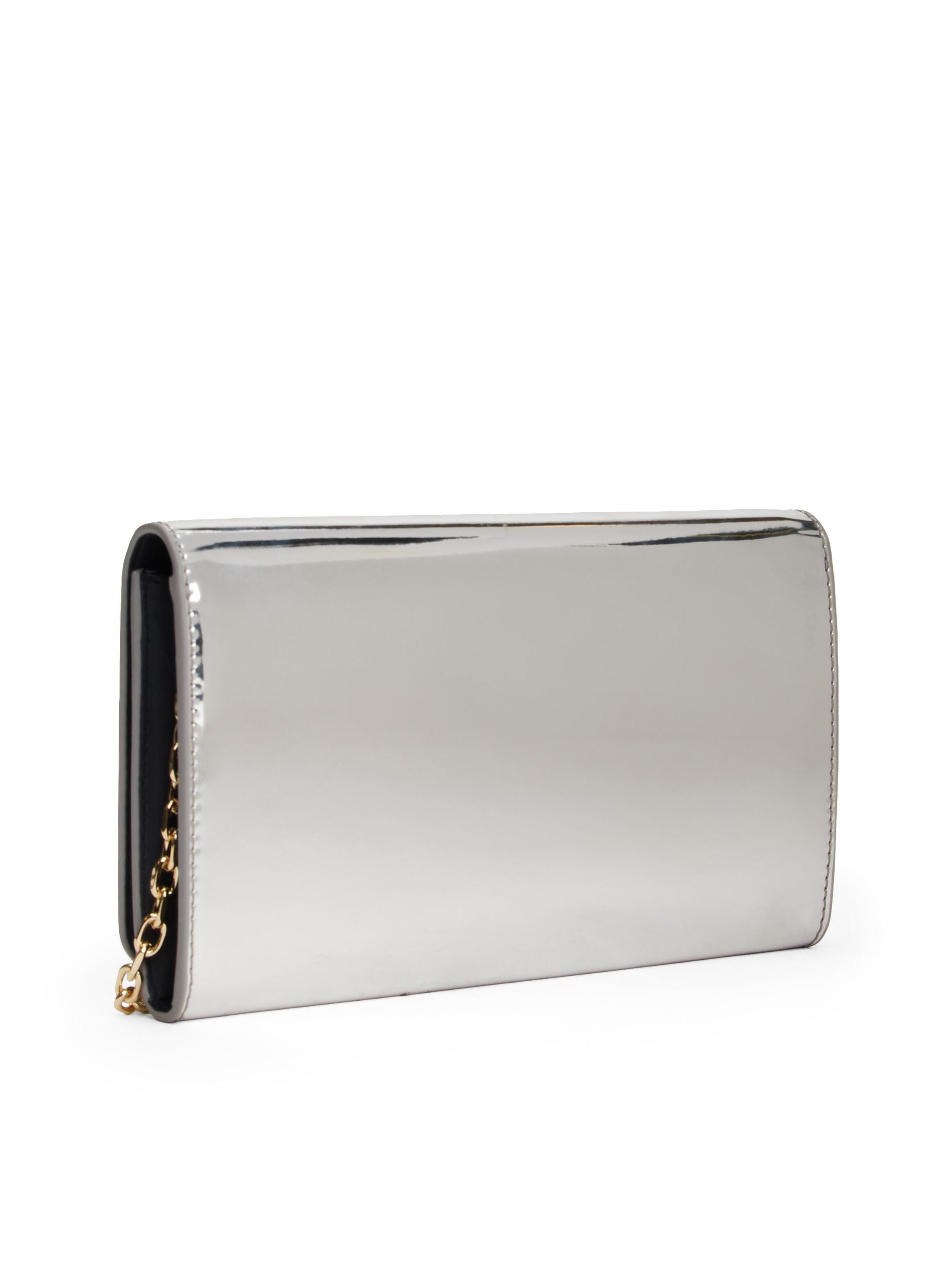 Schultertasche ICON FLAP - PE6-GREY - Silber