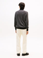 Strickpullover mit Rollkragen - 0IM-GREY - Grau