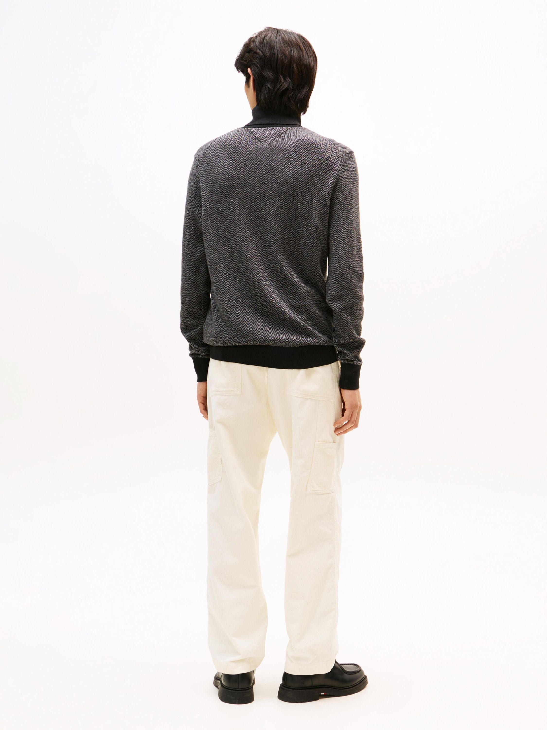 Strickpullover mit Rollkragen - 0IM-GREY - Grau