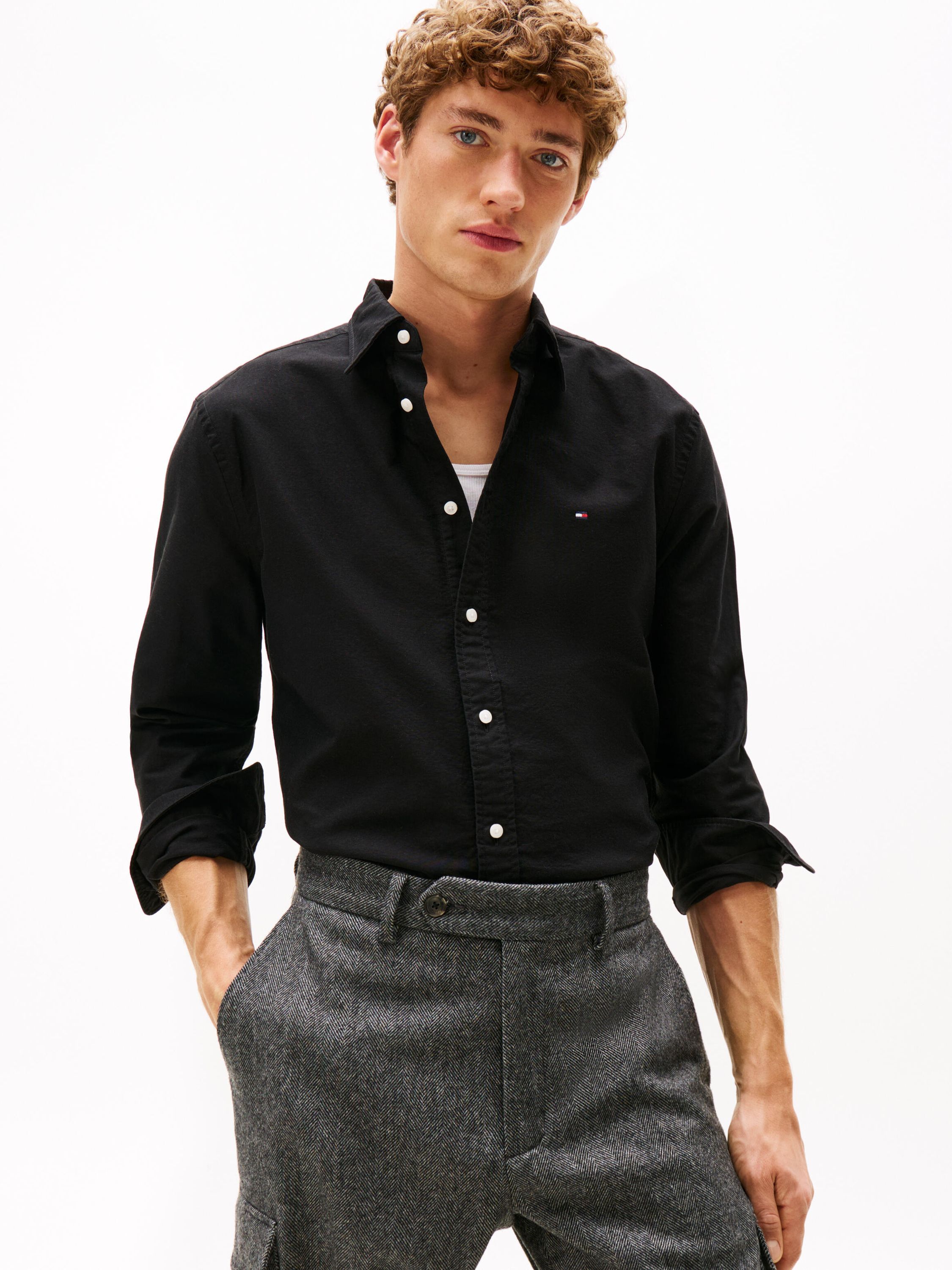 Hemd Regular Fit - 0GJ-BLACK - Schwarz