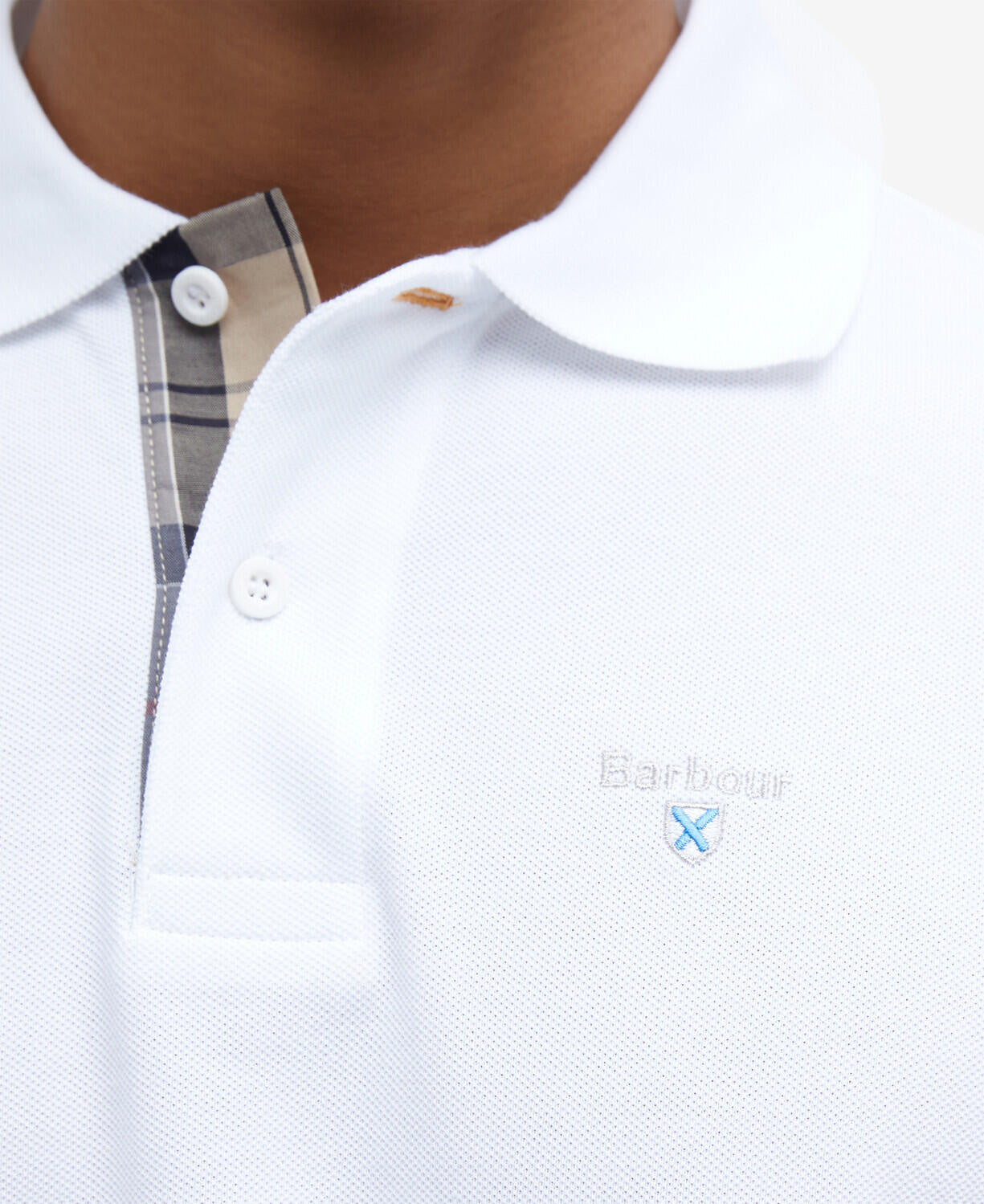 Poloshirt TARTAN PIQUE - WH11-White/D - Weiß