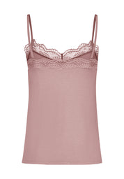 Schlafshirt mit Spitze - S675-rose smoke - Rosa