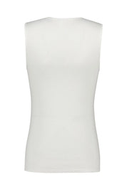 Cotton Air Tank Top, weiss