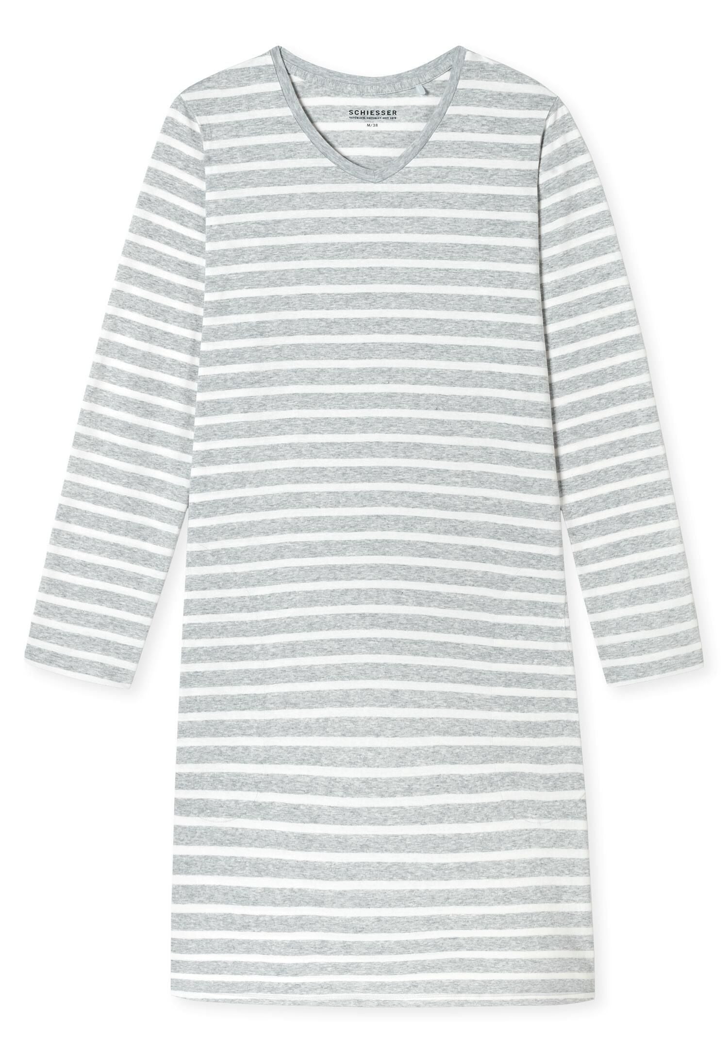 Langes gestreiftes Schlafshirt