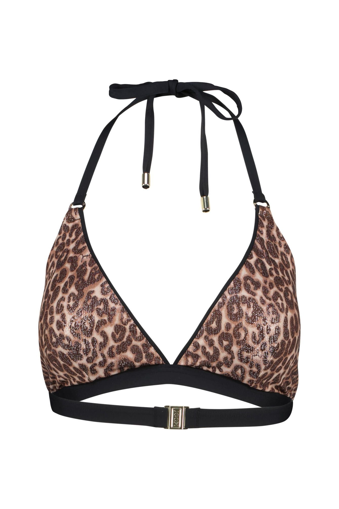 Triangel-Bikini-Top in Leoprint