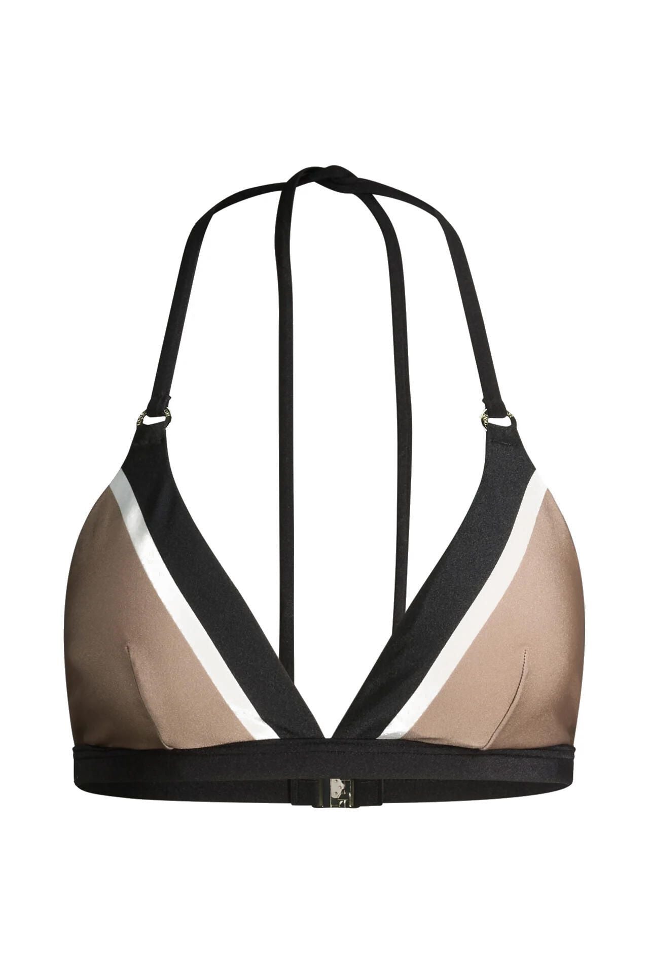 Triangel-Bikini-Top in Blockfarben