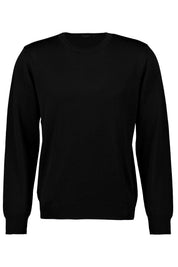 PULLOVER RUNDHALS 1/1 ARM, BLACK