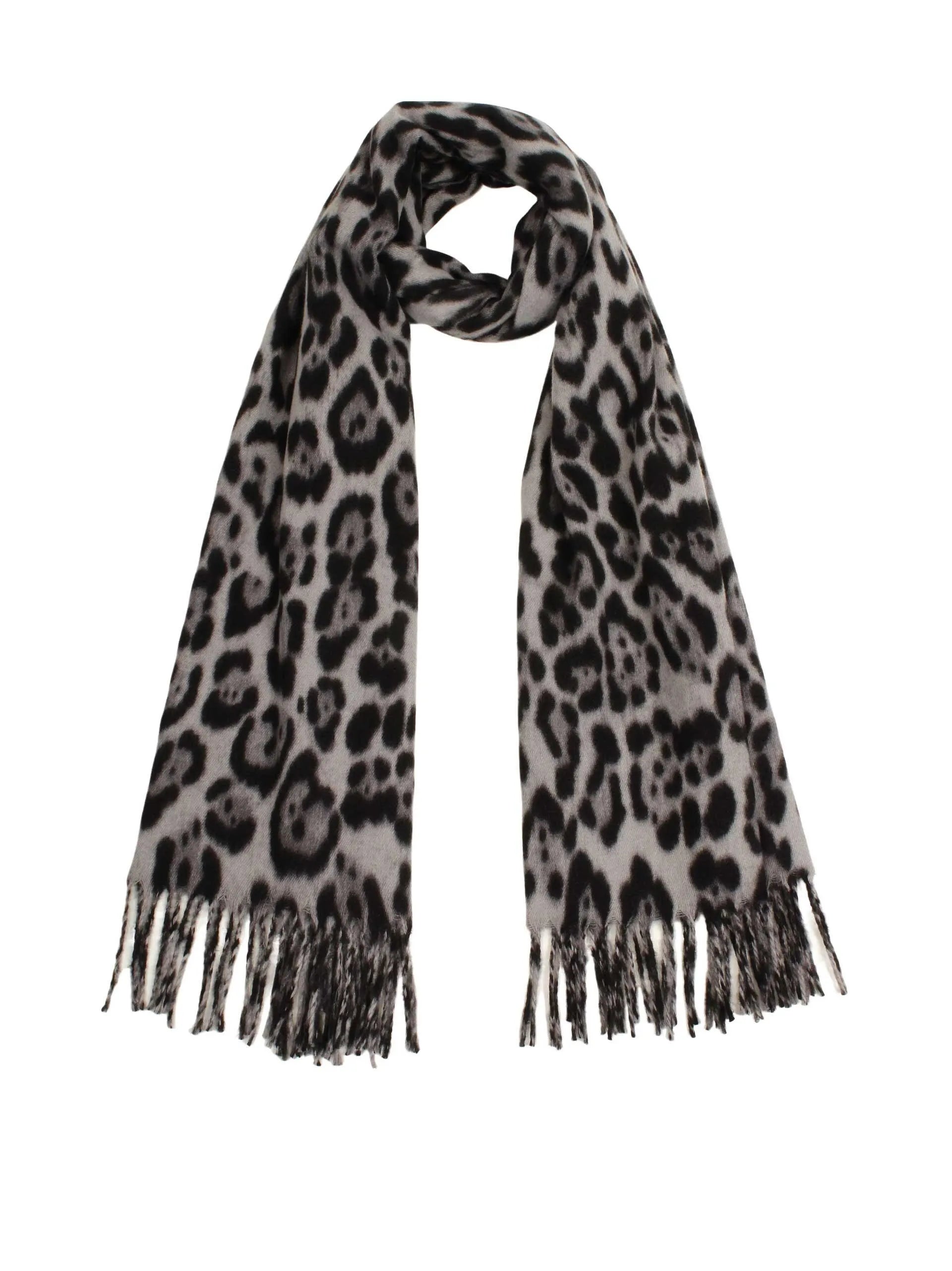 Webschal mit Leopardenmuster