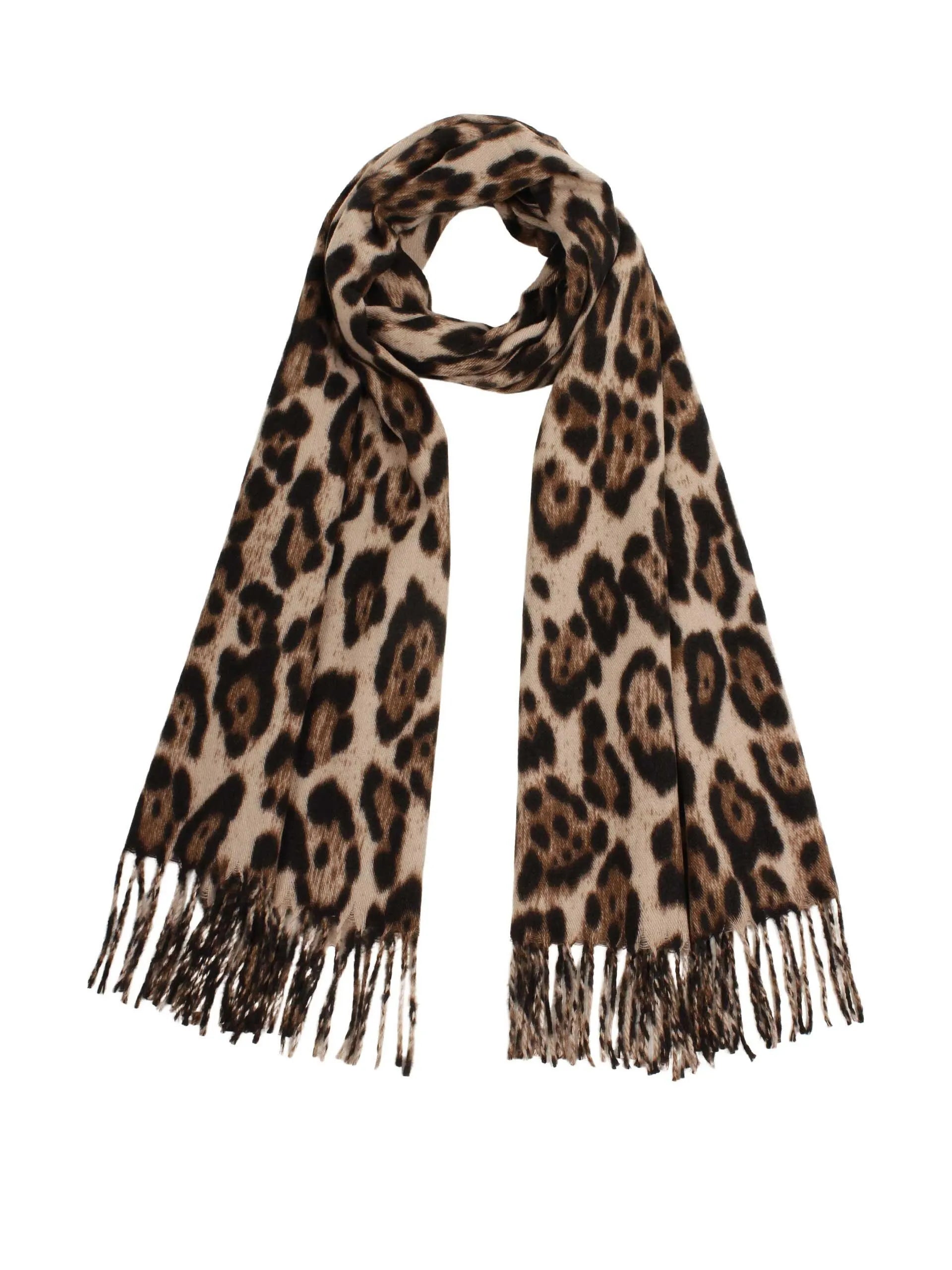 Webschal mit Leopardenmuster