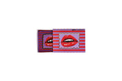 Kosmetiktasche mit Perlen LIPS