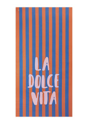 Handtuch gestreift mit LA DOLCE VITA-Schriftzug