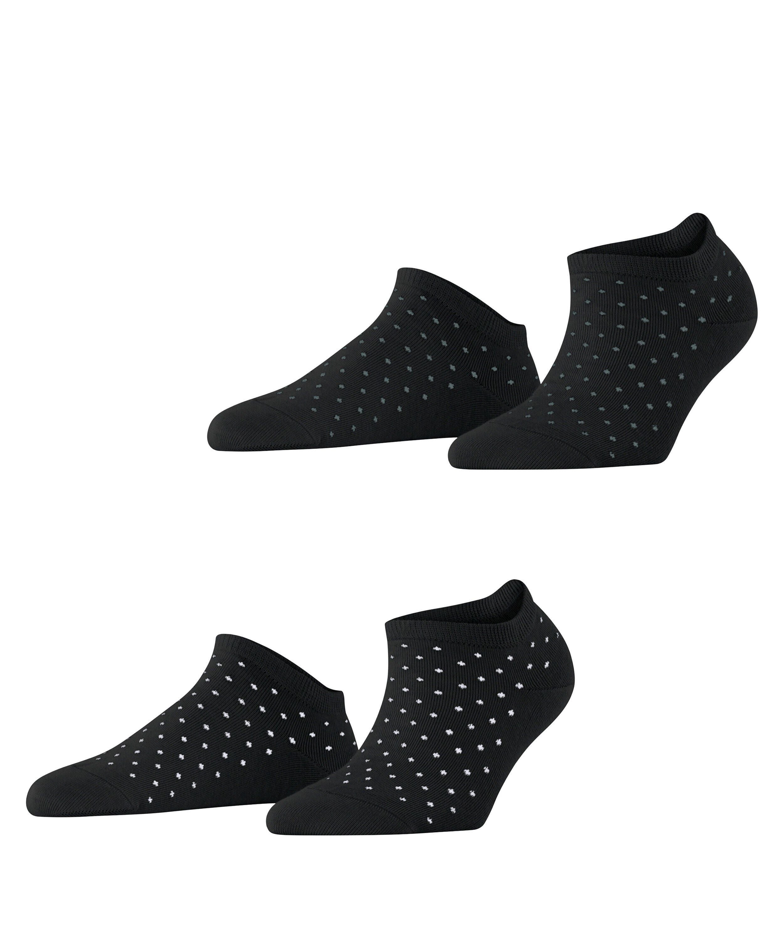 2er-Pack Gepunktete Sneakersocken
