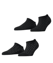 2er-Pack Gepunktete Sneakersocken