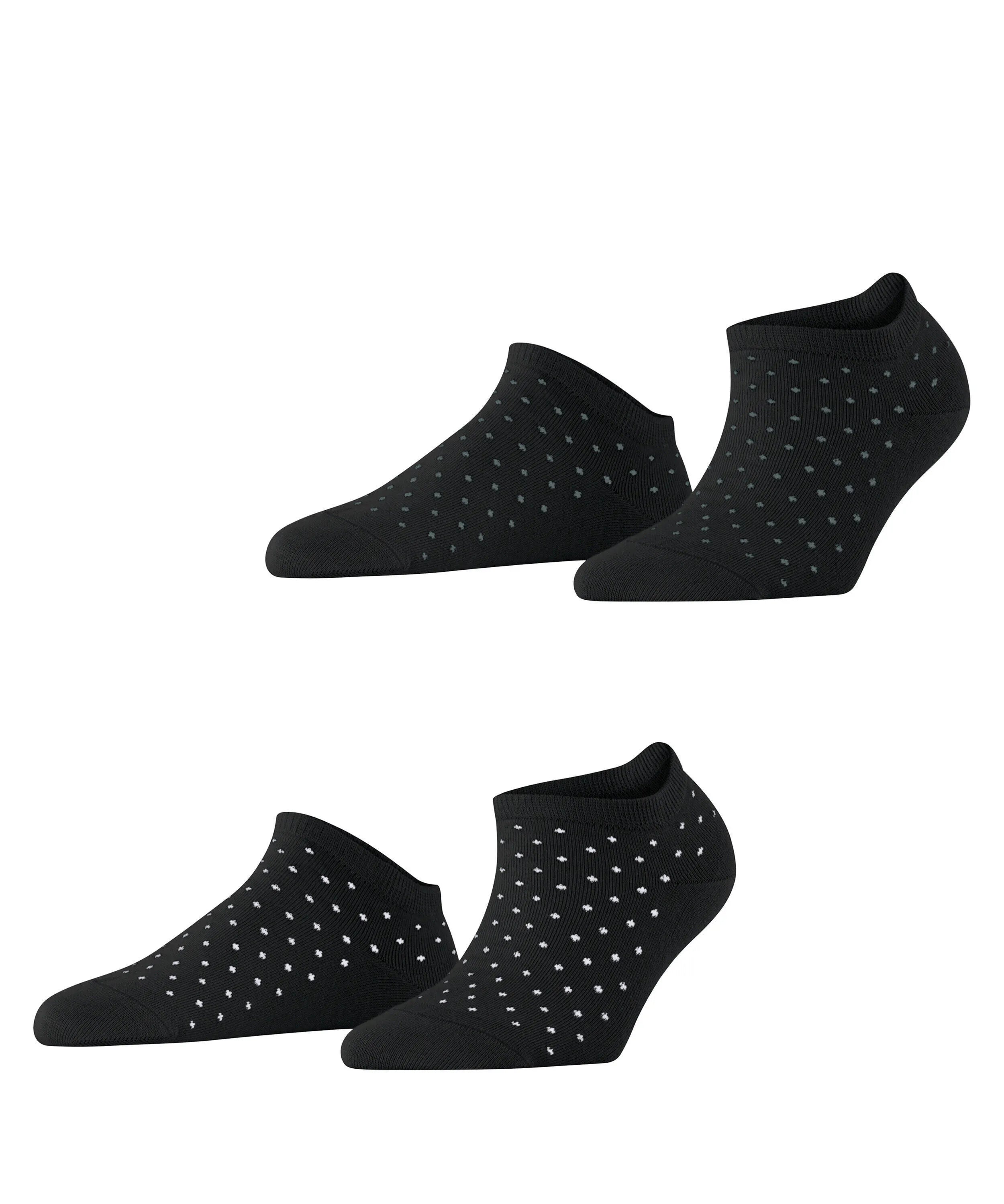 2er-Pack Gepunktete Sneakersocken