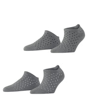 2er-Pack Gepunktete Sneakersocken