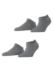 2er-Pack Gepunktete Sneakersocken