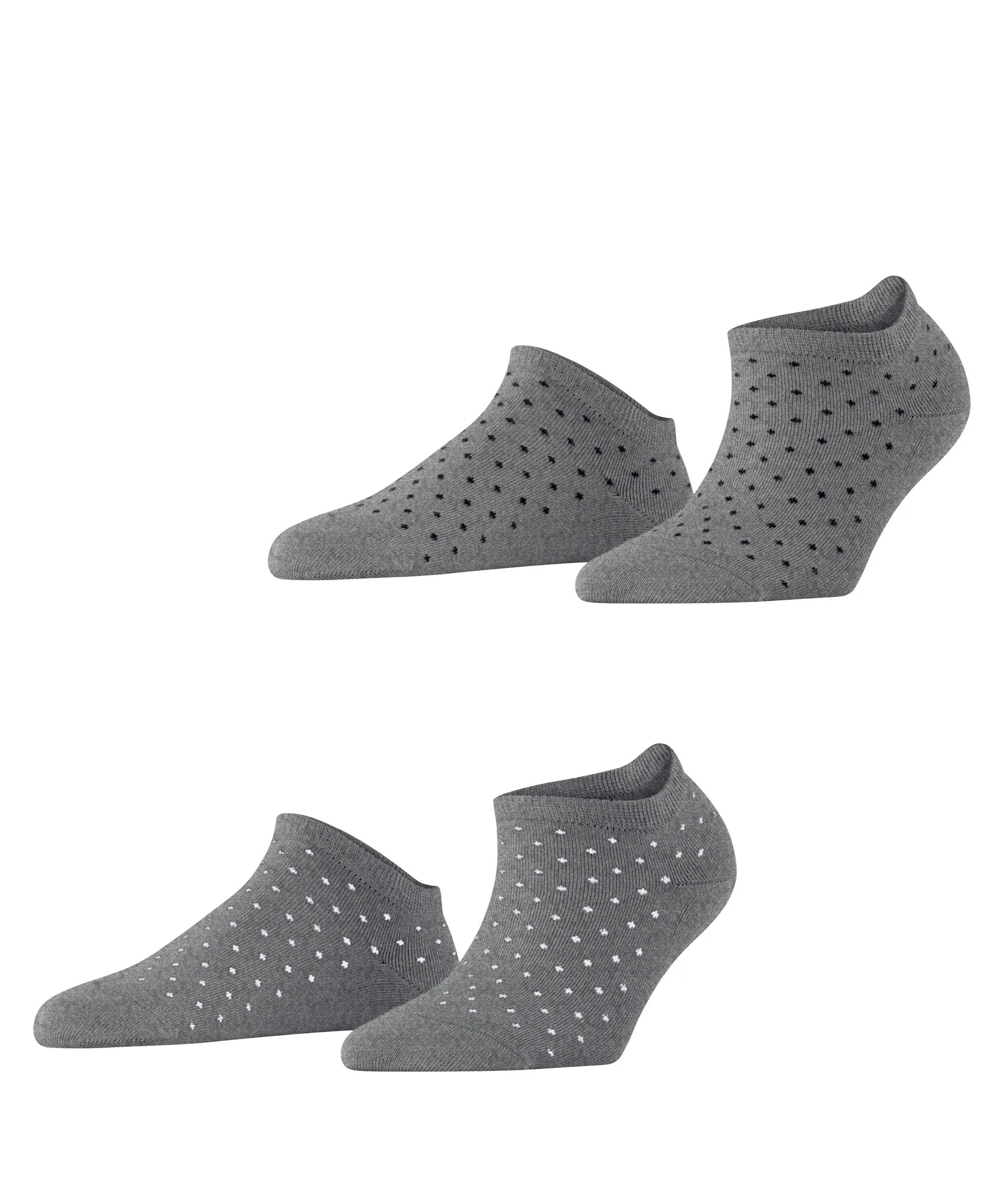 2er-Pack Gepunktete Sneakersocken