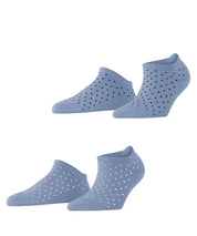 2er-Pack Gepunktete Sneakersocken