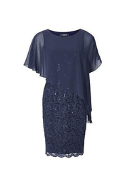 Cocktailkleid Mini mit Überwurf