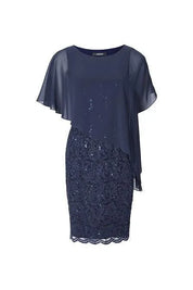Cocktailkleid Mini mit Überwurf