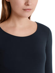 Langarmshirt aus dezent transparentem Material