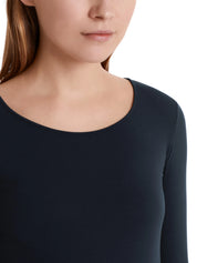 Langarmshirt aus dezent transparentem Material