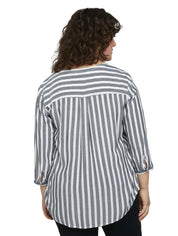Gestreifte Bluse aus Viskose