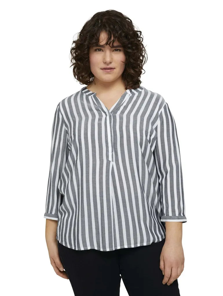 Gestreifte Bluse aus Viskose