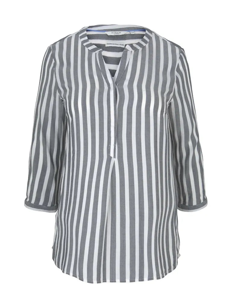 Gestreifte Bluse aus Viskose