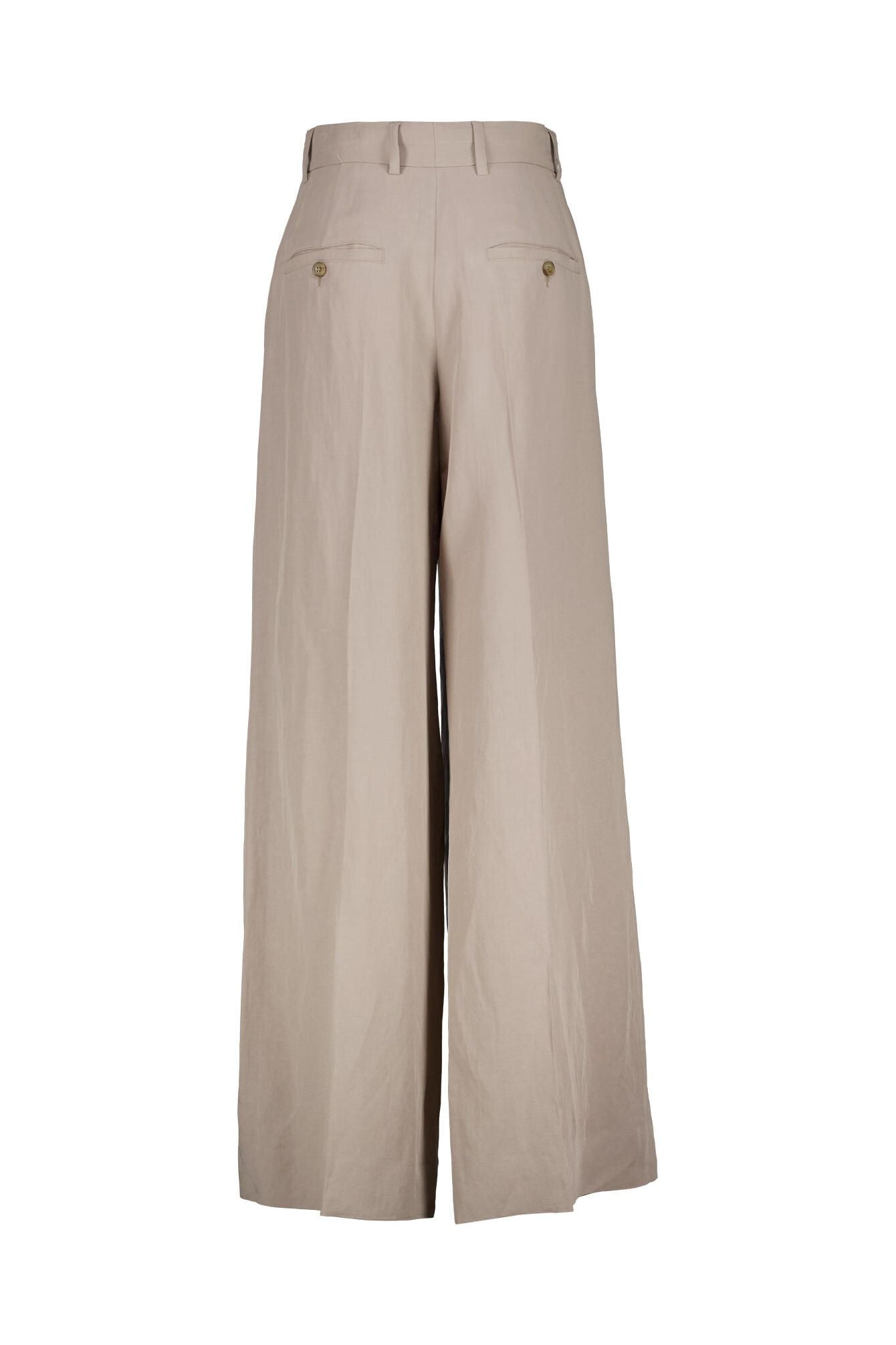 Hose Wide Leg aus Viskose-, Leinenmix