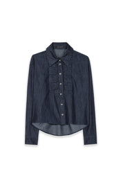 Jeansbluse aus Baumwolle