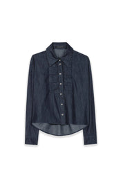 Jeansbluse aus Baumwolle