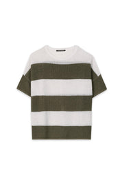 Leinen-T-Shirt gestreift