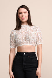 Dirndlbluse mit Stehkragen