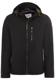 Softshelljacke mit abnehmbarer Kapuze
