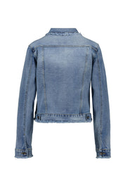 Jeansjacke mit Fransen