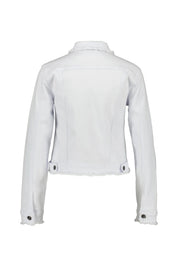 Jeansjacke mit Fransen