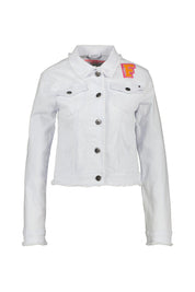 Jeansjacke mit Fransen