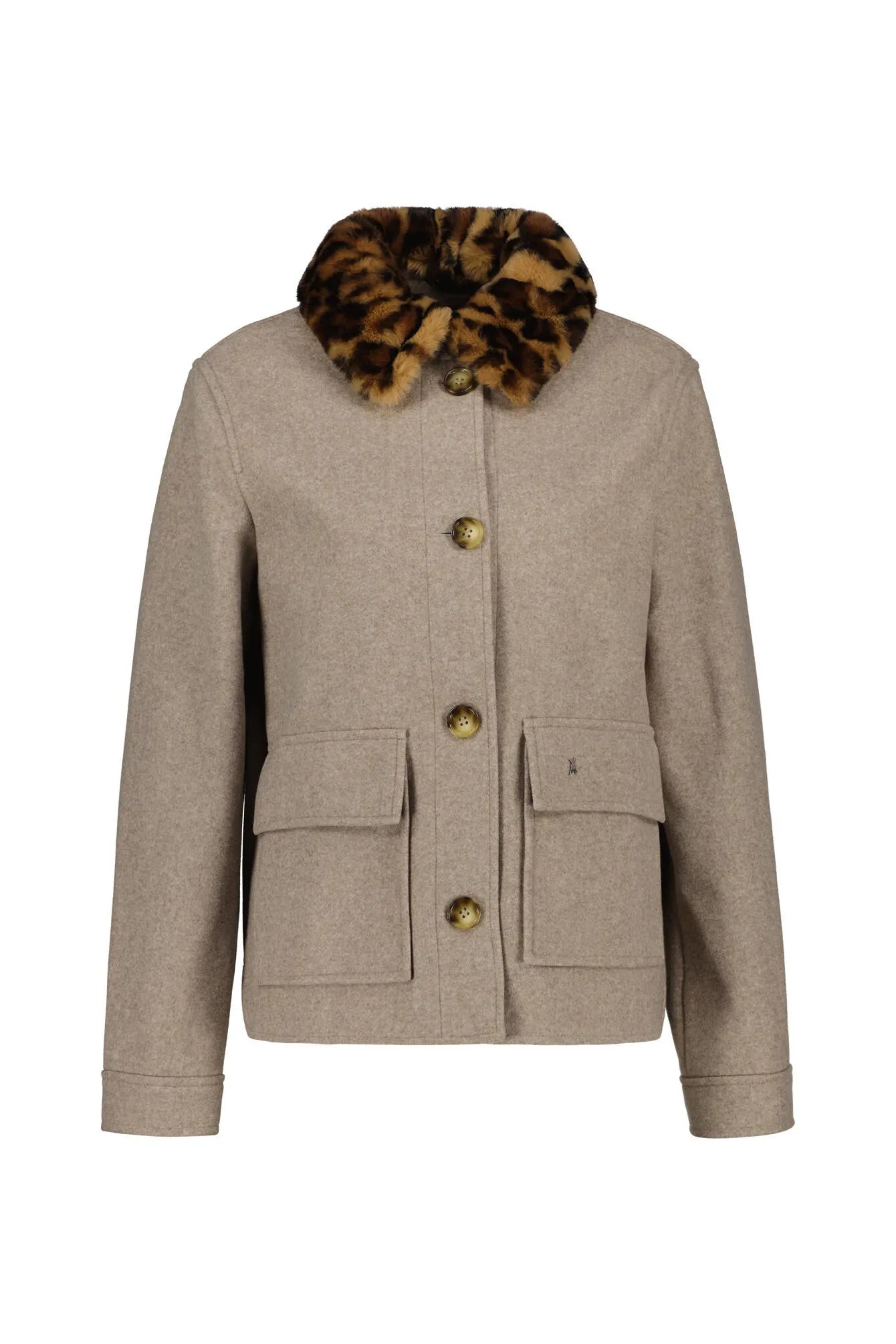 Übergangsjacke mit aufliegendem Kragen