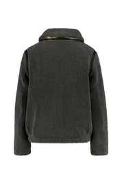 Teddyjacke mit aufliegendem Kragen