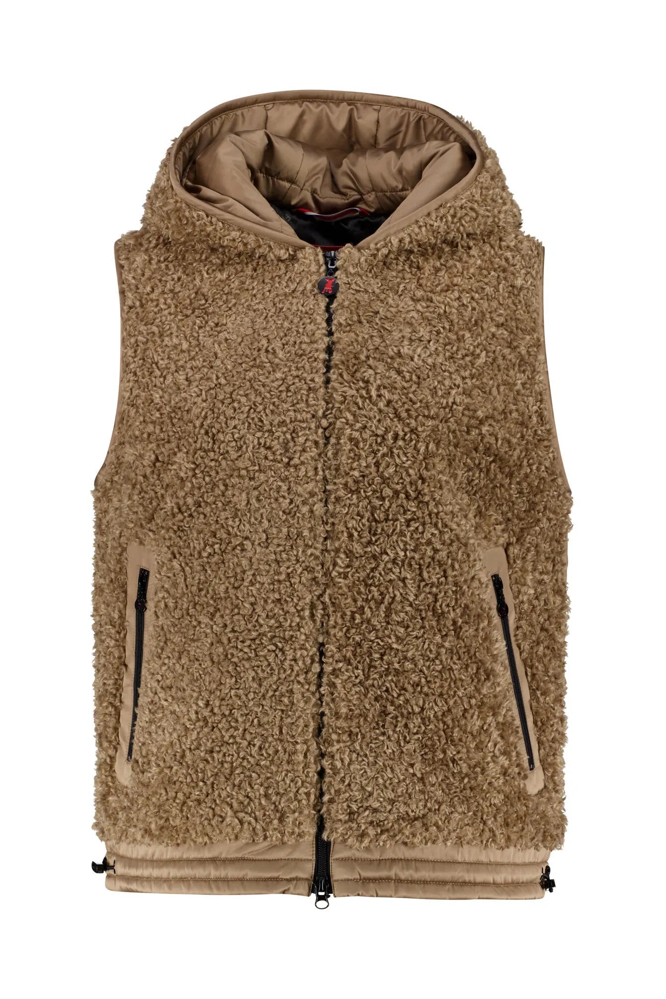 Teddyweste mit Kapuze