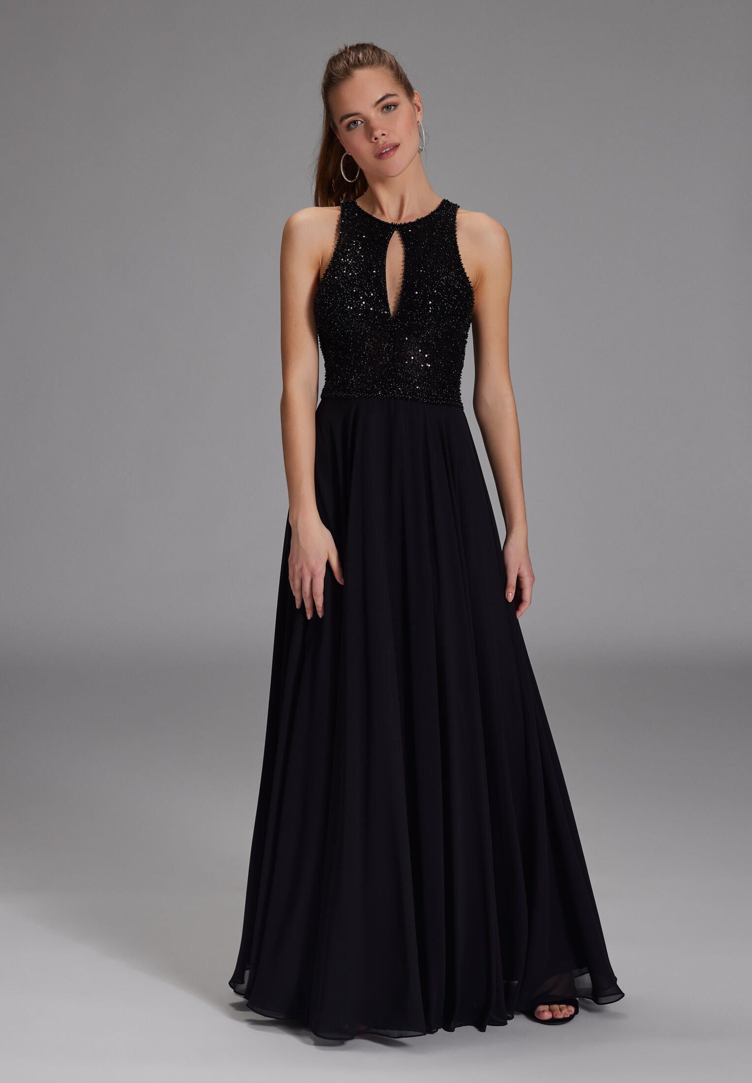 Abendkleid Maxi mit Stickerei