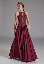 Abendkleid Maxi mit Stickerei
