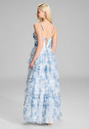 Amendkleid Maxi mit Rüschenrock