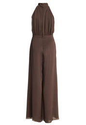 Satin-Jumpsuit mit Schluppe